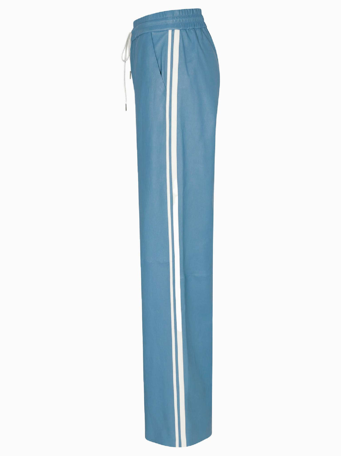 SPRWMN Baggy Leather Pants in Blue