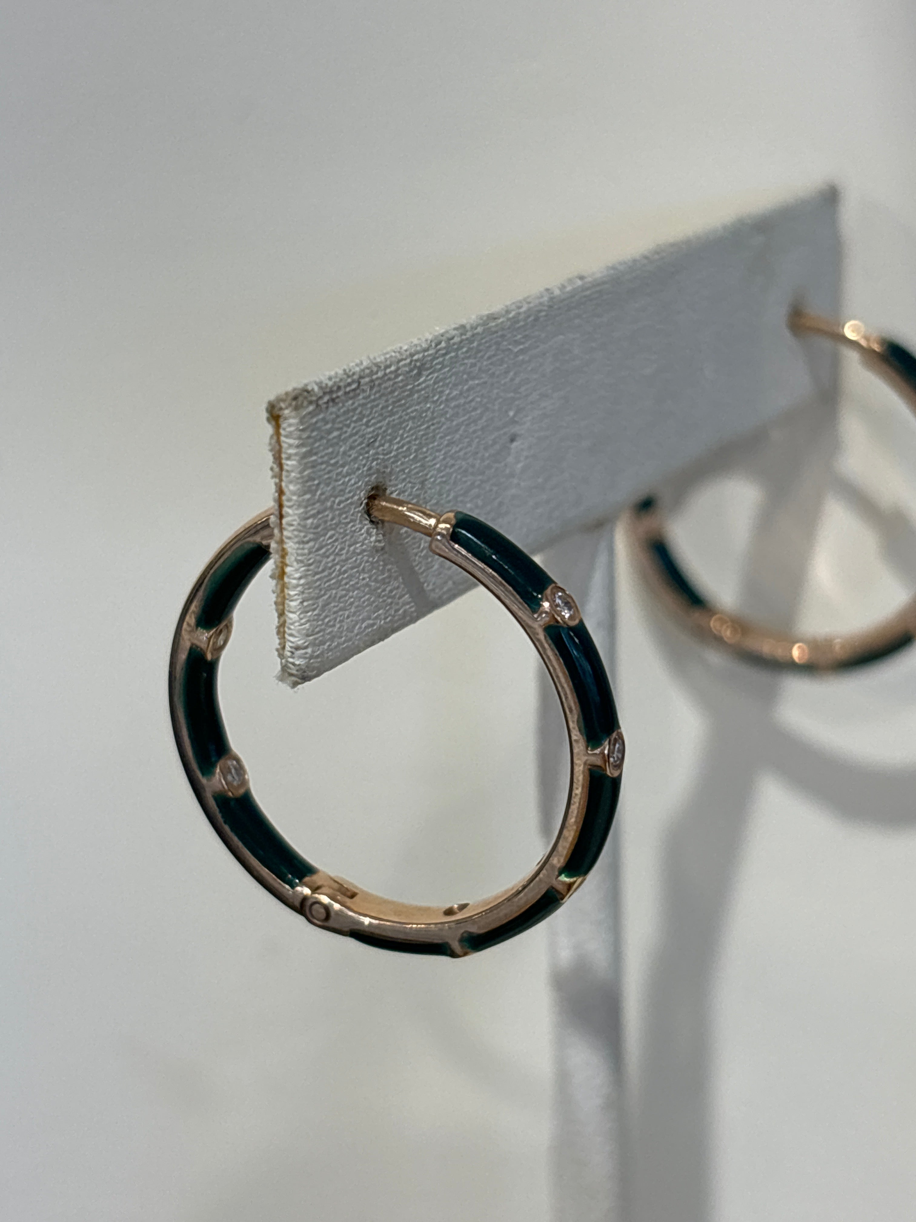 ECCE Green Enamel Hoops