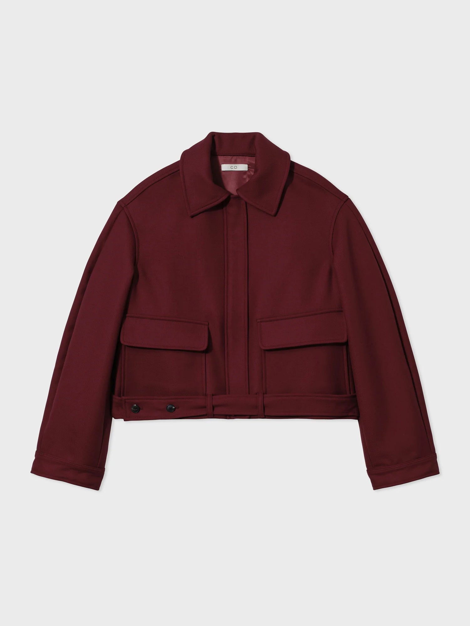 CO Cropped Jacket in Twill Suiting