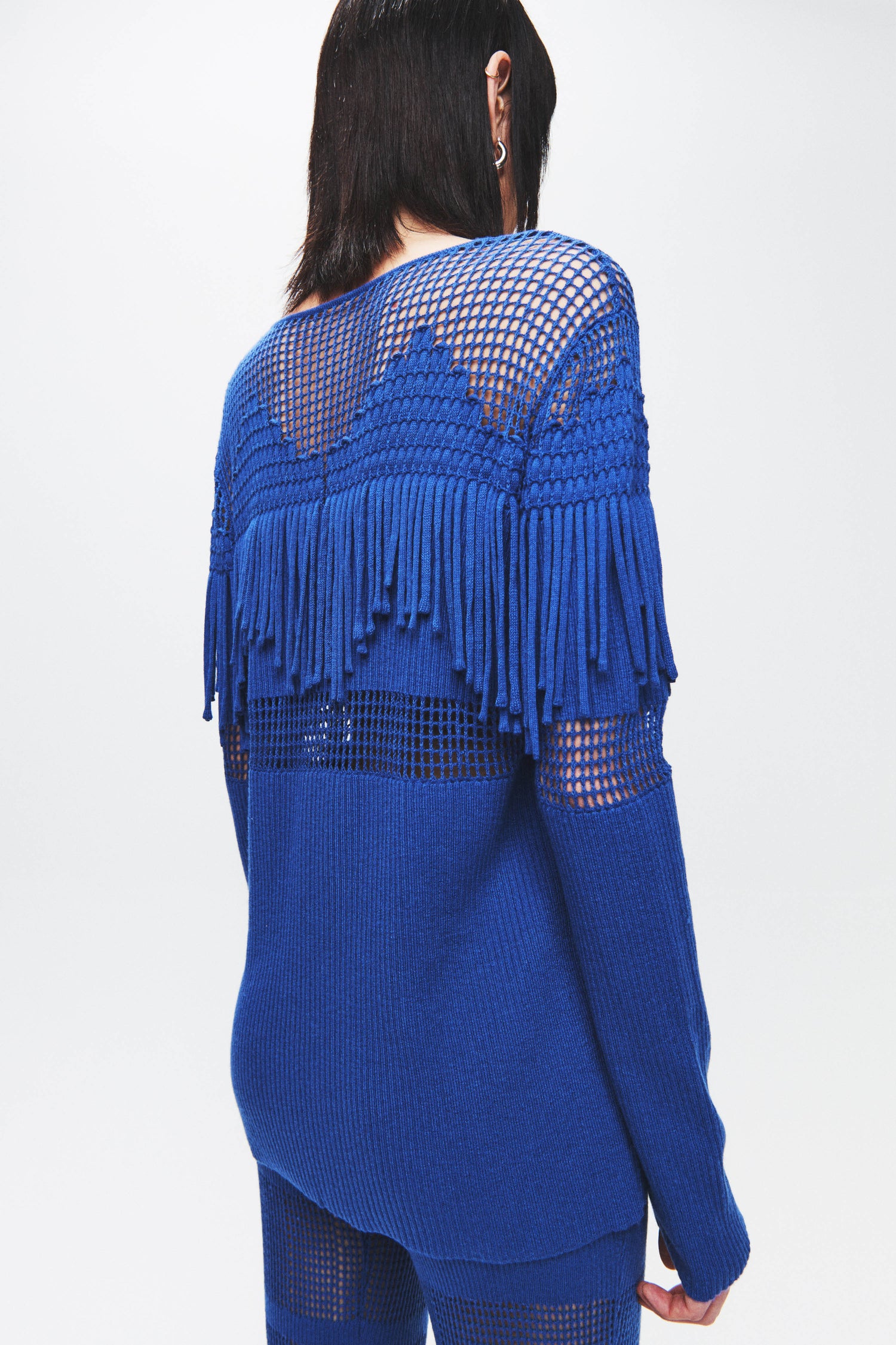 HAN WEN STUDIO Mesh Fringe Cardigan