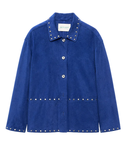 DROP EDITION Bleu Suede Jacket