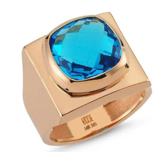 ECCE Aquamarine Chevalier Ring