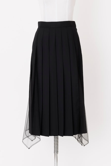 FETICO Wool and Tulle Combined Skirt