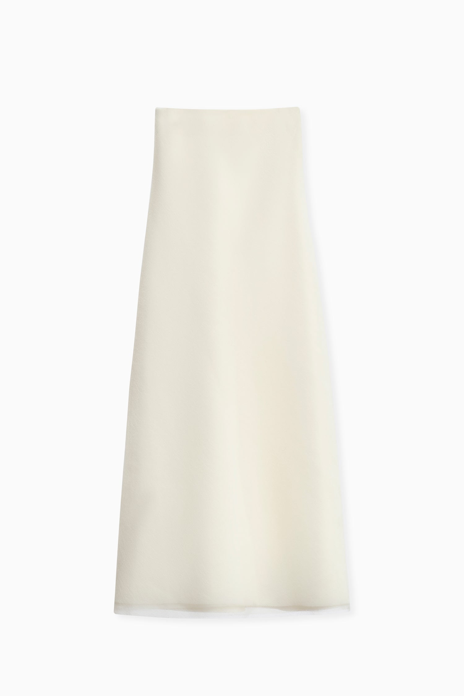 GIA STUDIOS Cream Organza Blend Layered Maxi Skirt
