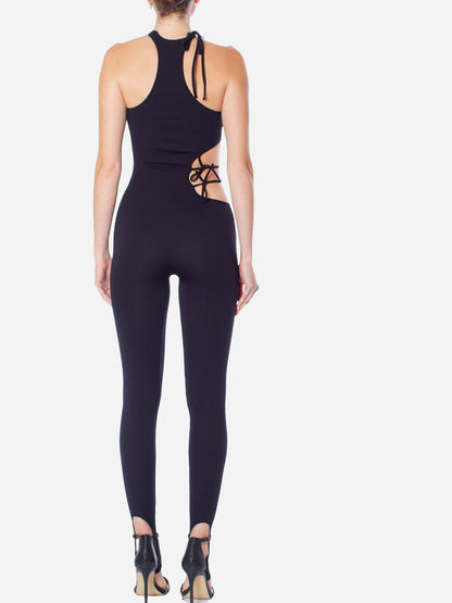 ANDREADAMO Ribbed Jersey Jumpsuit With Cut Out