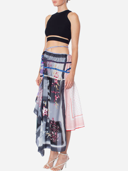 1/OFF PARIS Silk Scarf Elastic Skirt/Dress