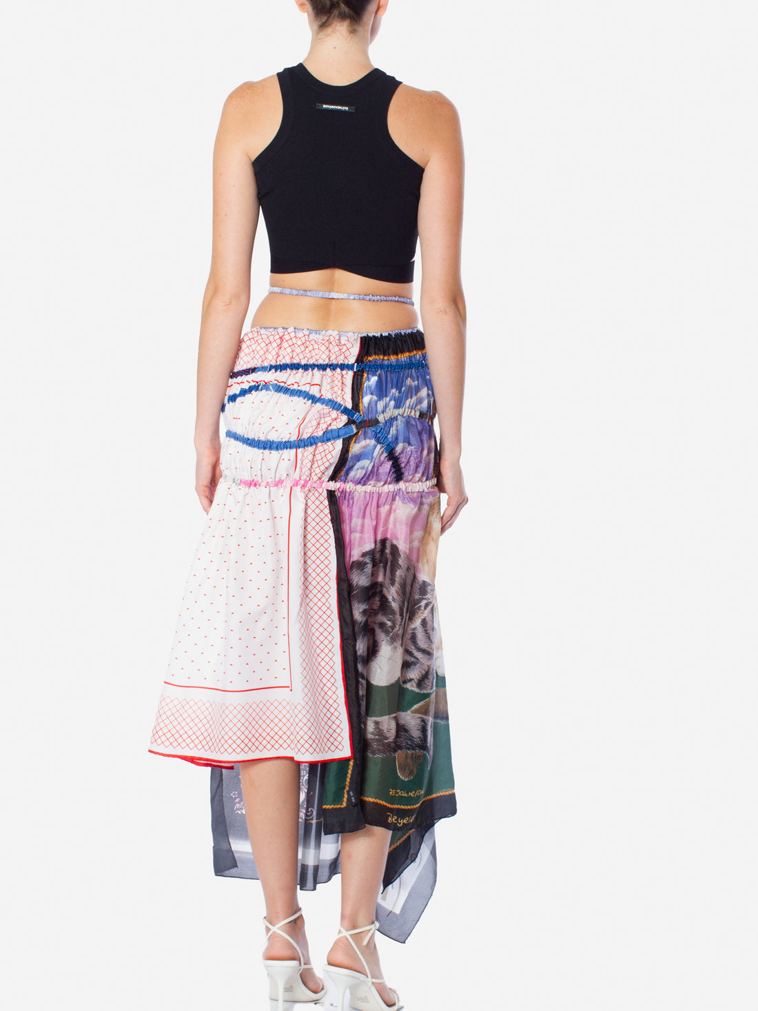 1/OFF PARIS Silk Scarf Elastic Skirt/Dress