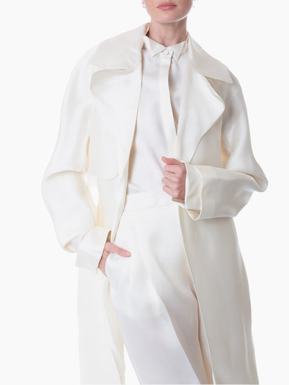 GIA STUDIOS Silk Trench Coat