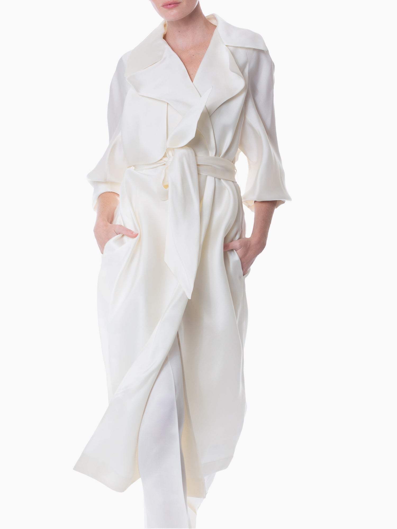 GIA STUDIOS Silk Trench Coat