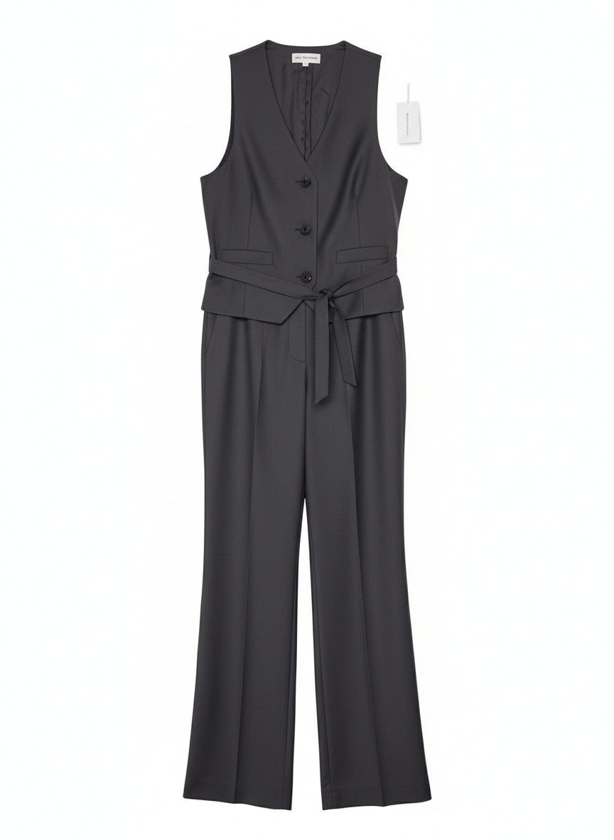 SITUATIONIST Grey Wool Vest &amp; Trouser Set
