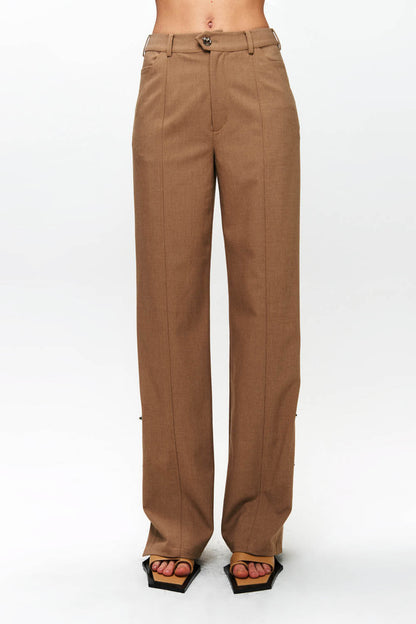 HAN WEN Hem-Slits Straight-Leg Trouser