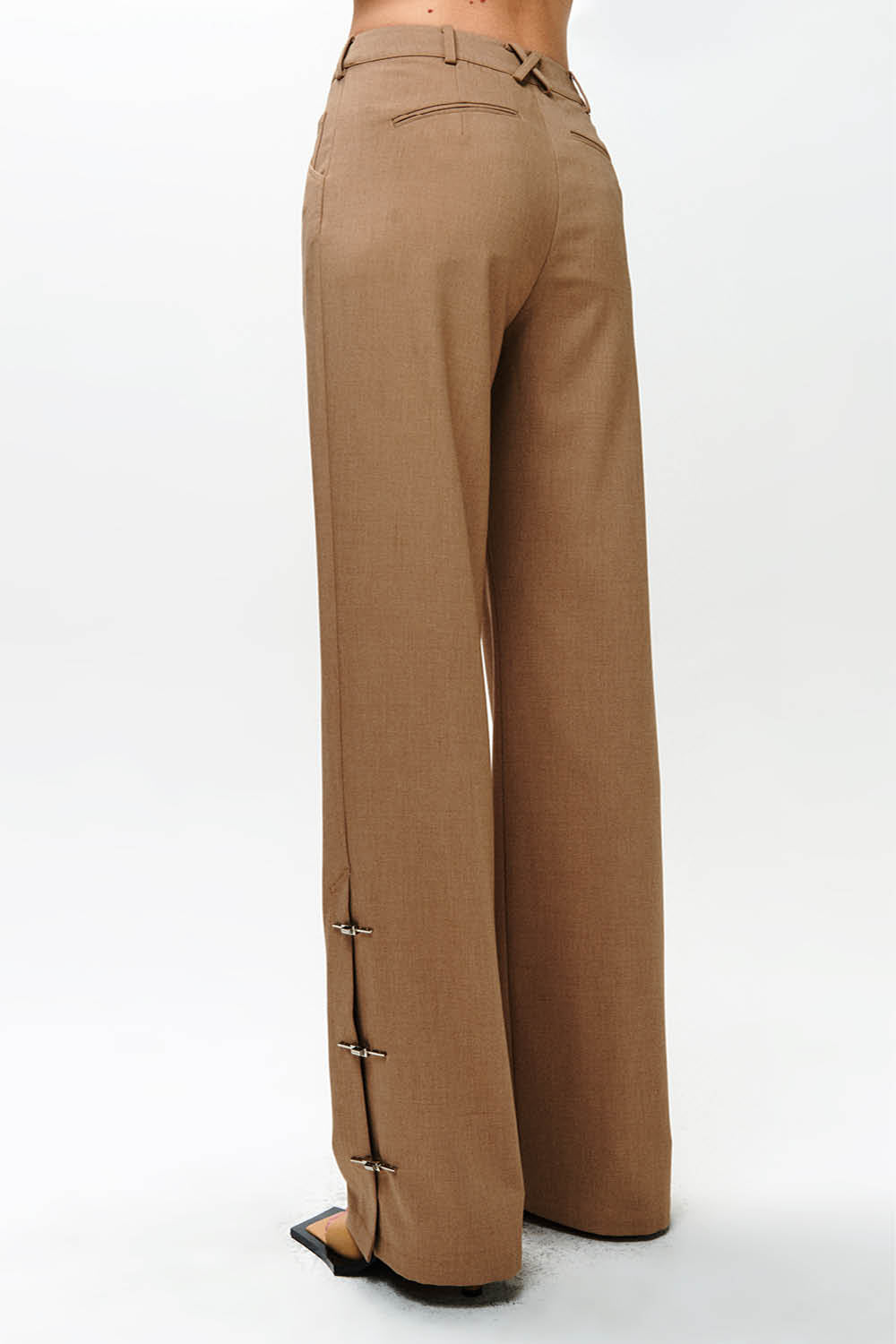 HAN WEN Hem-Slits Straight-Leg Trouser