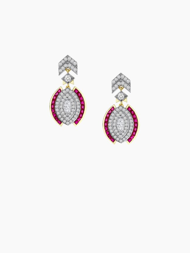 MELIS GORAL Illusion Ruby Earrings