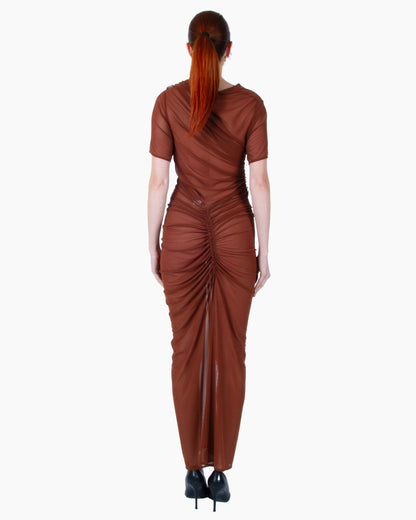 ATLEIN Off The Shoulder Ruched Midi Dress