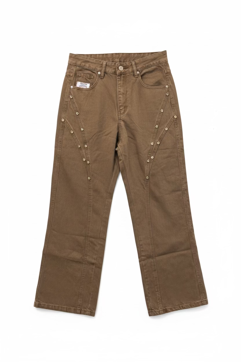 HAN WEN STUDIO Seamed Straight Leg Jeans