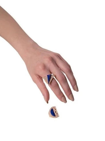 TERZIHAN Neutra Aztec Ring Lapis Lazuli