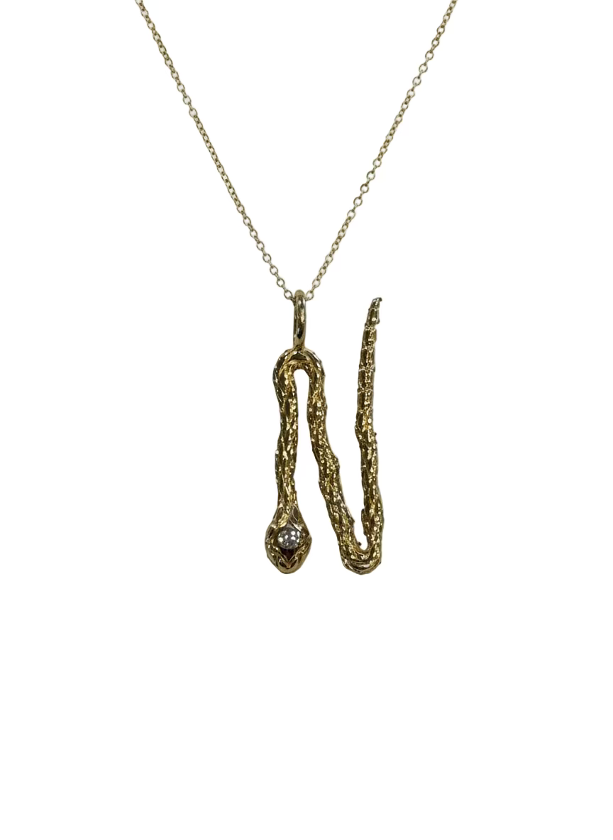 ELSA VALENCIA Snake Pendant Necklace