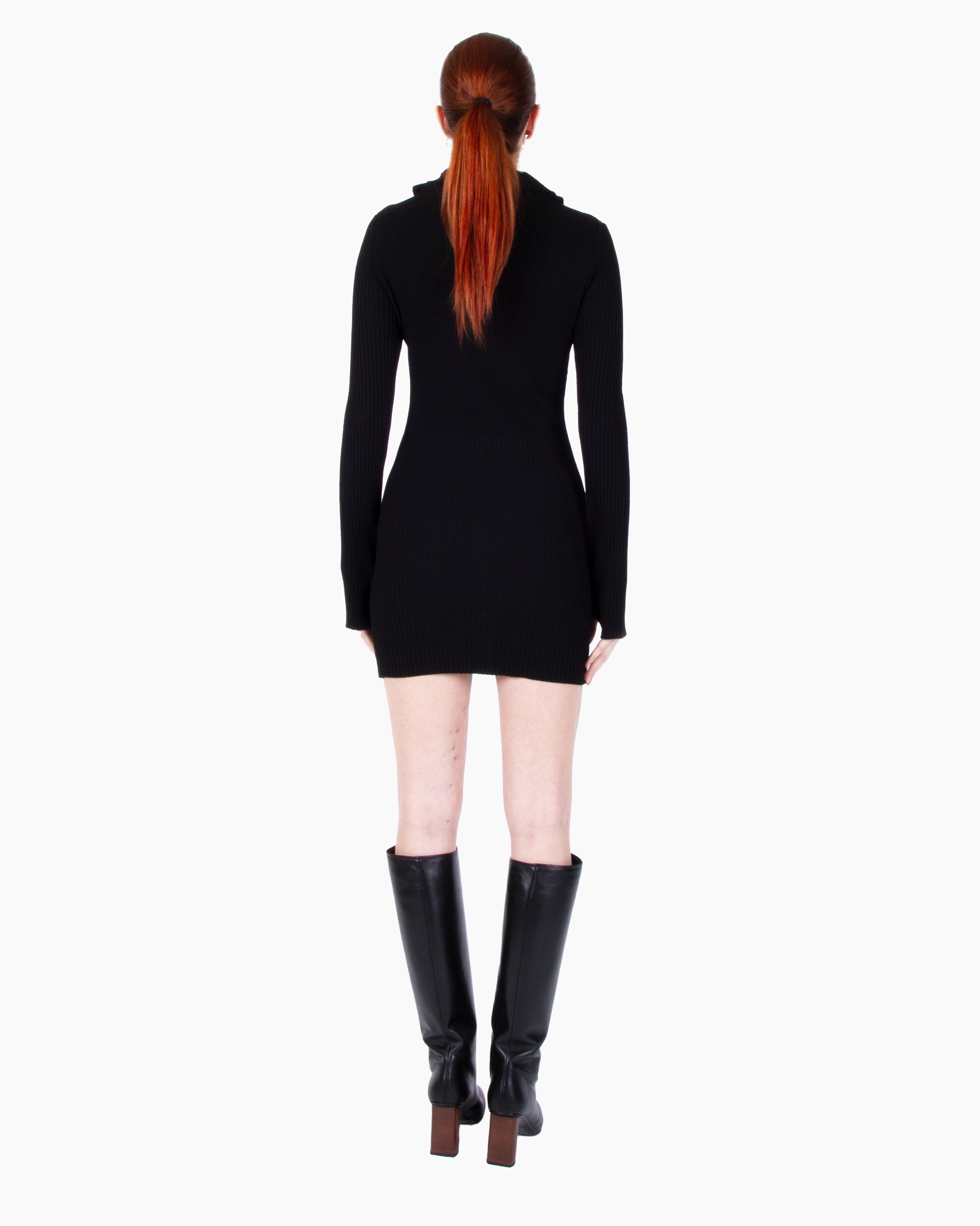 ANDREADAMO Ribbed Knit Mini Dress