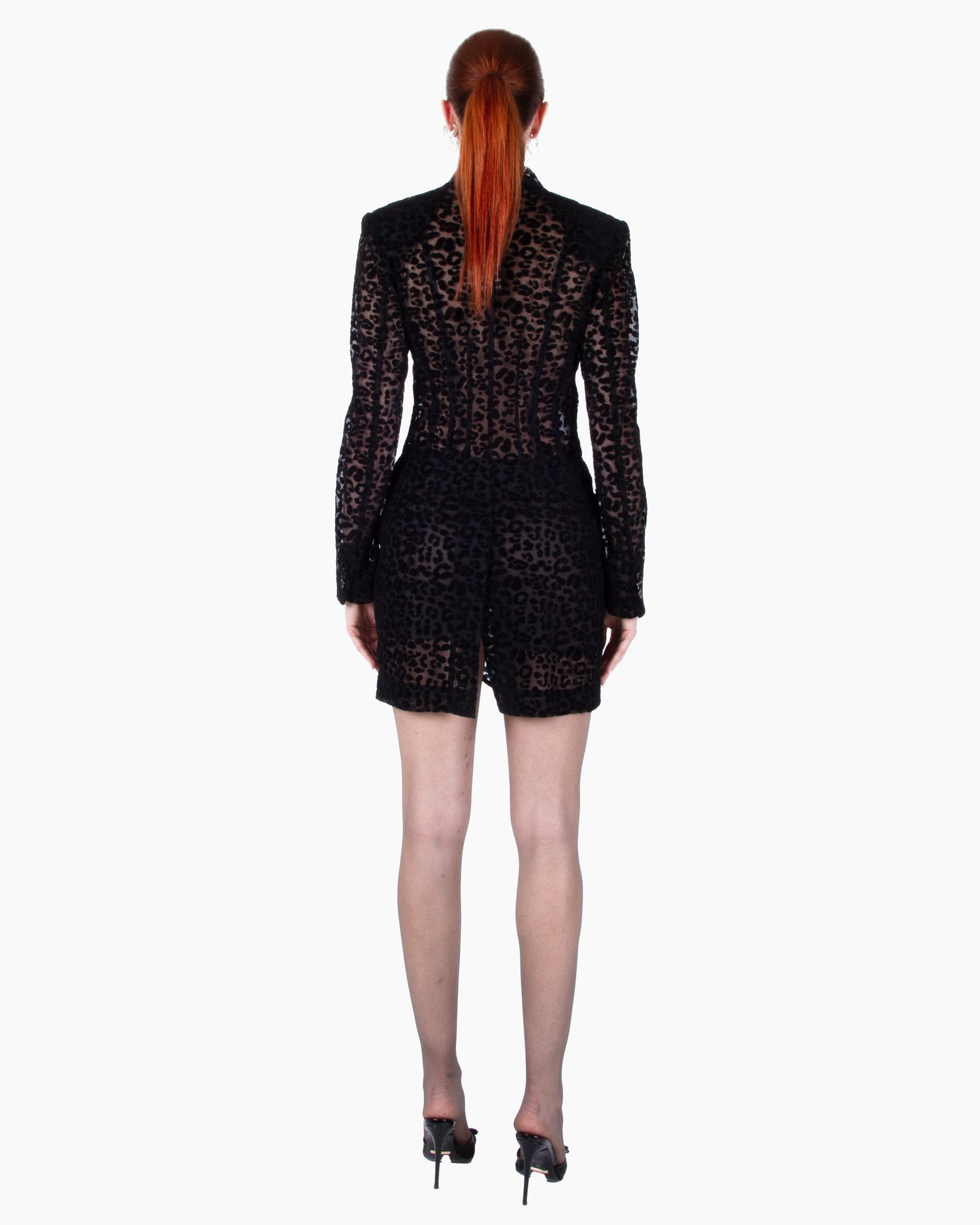 SITUATIONIST Cheetah Print Lace Blazer