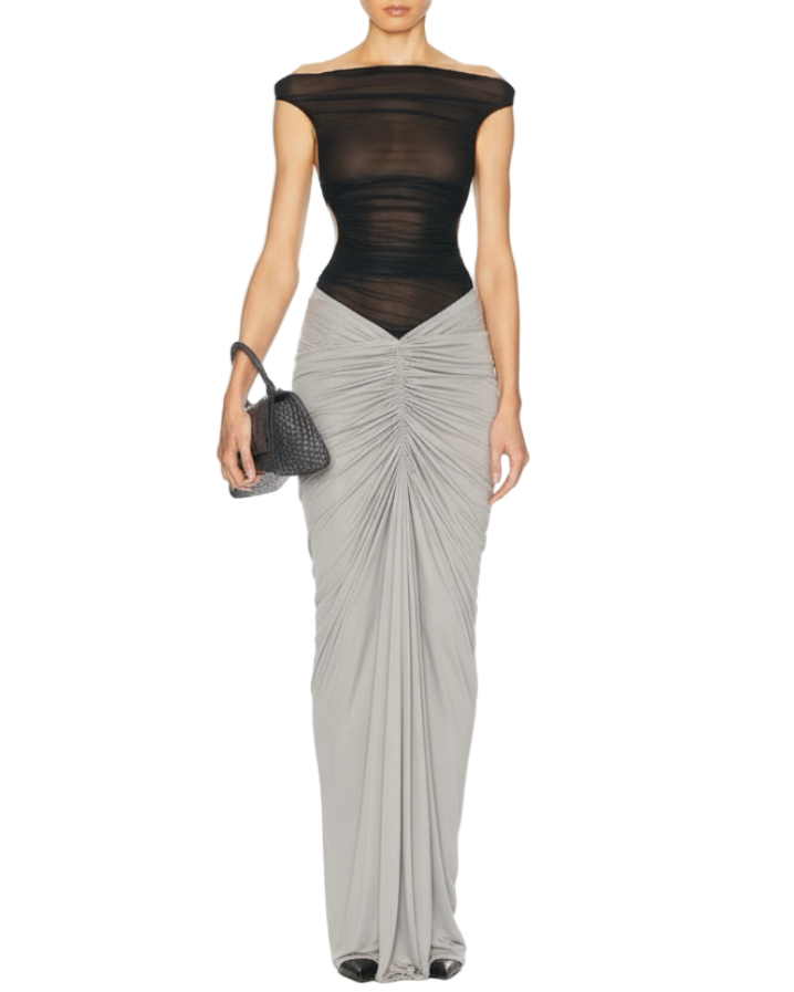 ATLEIN Ruched Pocket Long Skirt