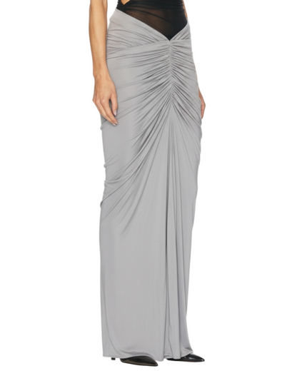 ATLEIN Ruched Pocket Long Skirt