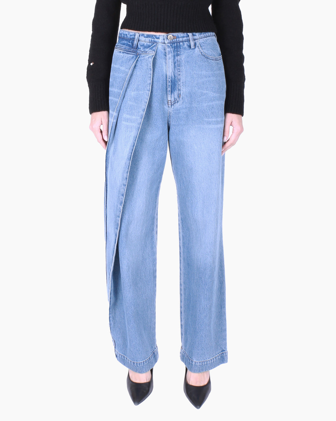 BONBOM Double Tuck Denim Pants