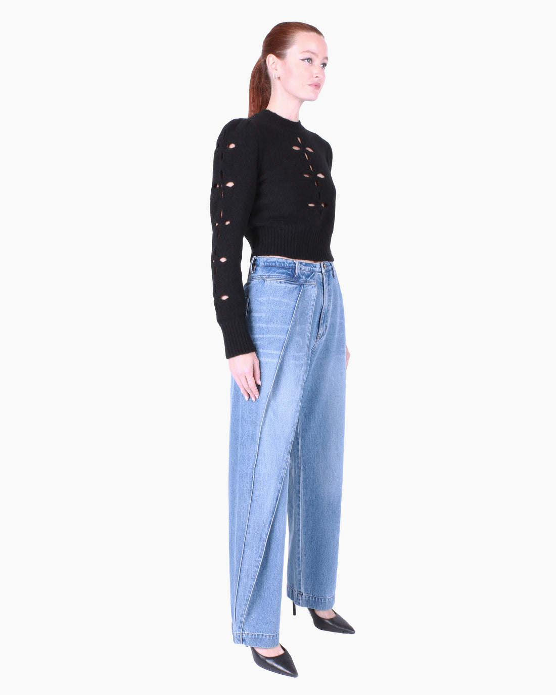 BONBOM Double Tuck Denim Pants
