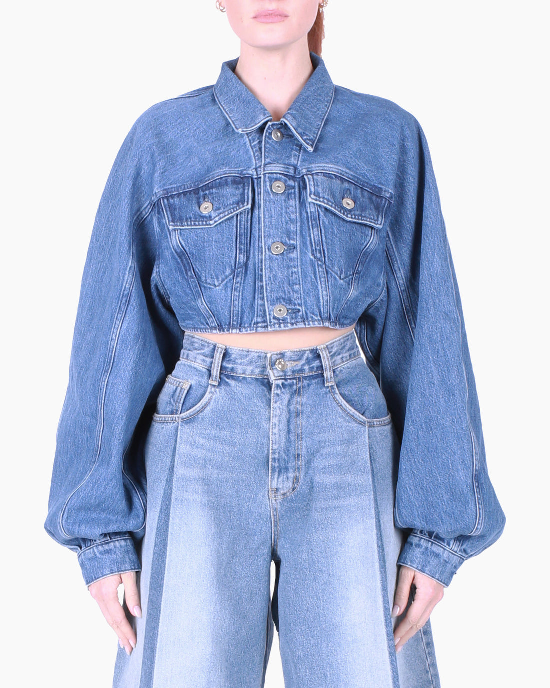 FETICO Organic Denim Cropped Jacket