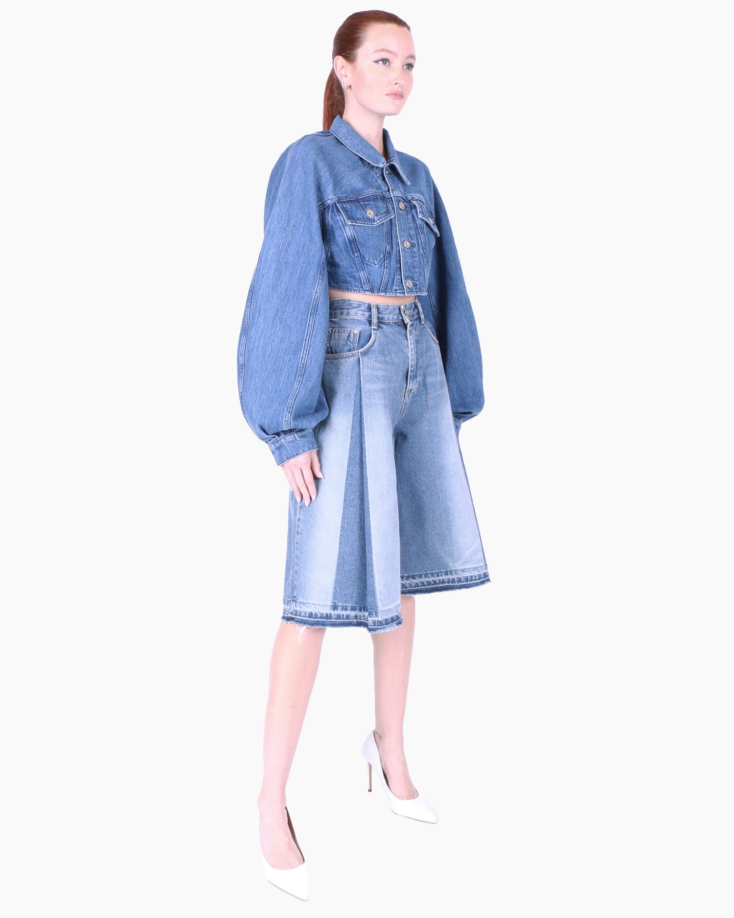 FETICO Organic Denim Cropped Jacket