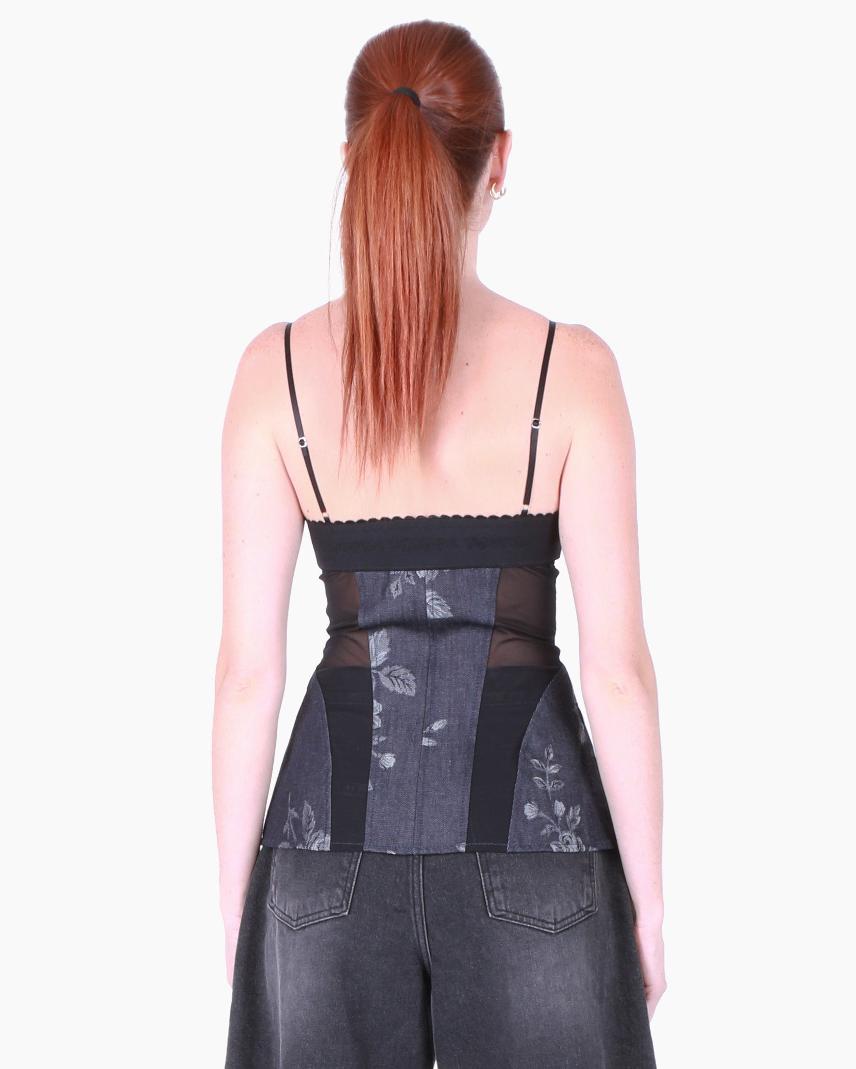 FETICO Rose Denim Bustier
