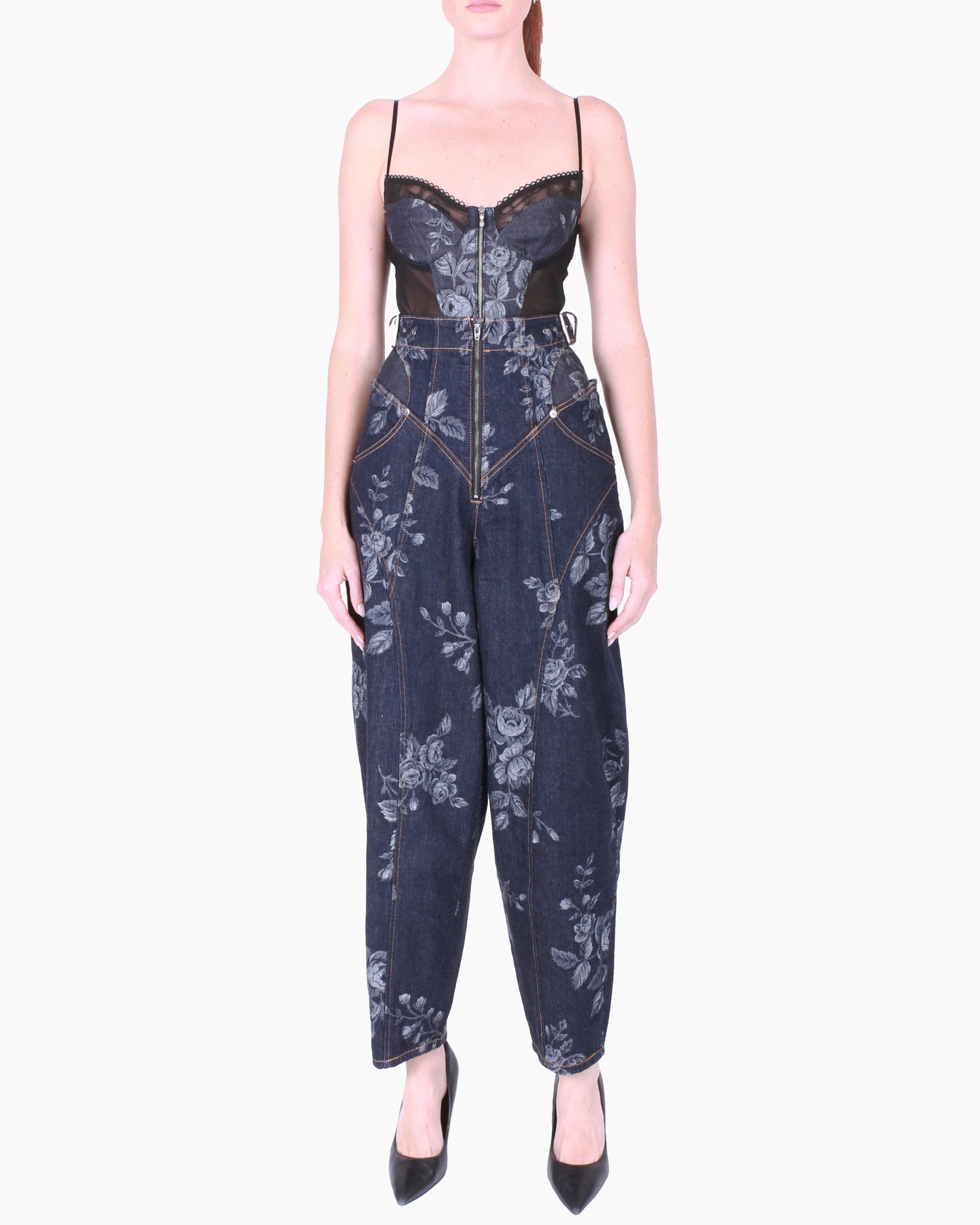 FETICO Rose Denim Bustier