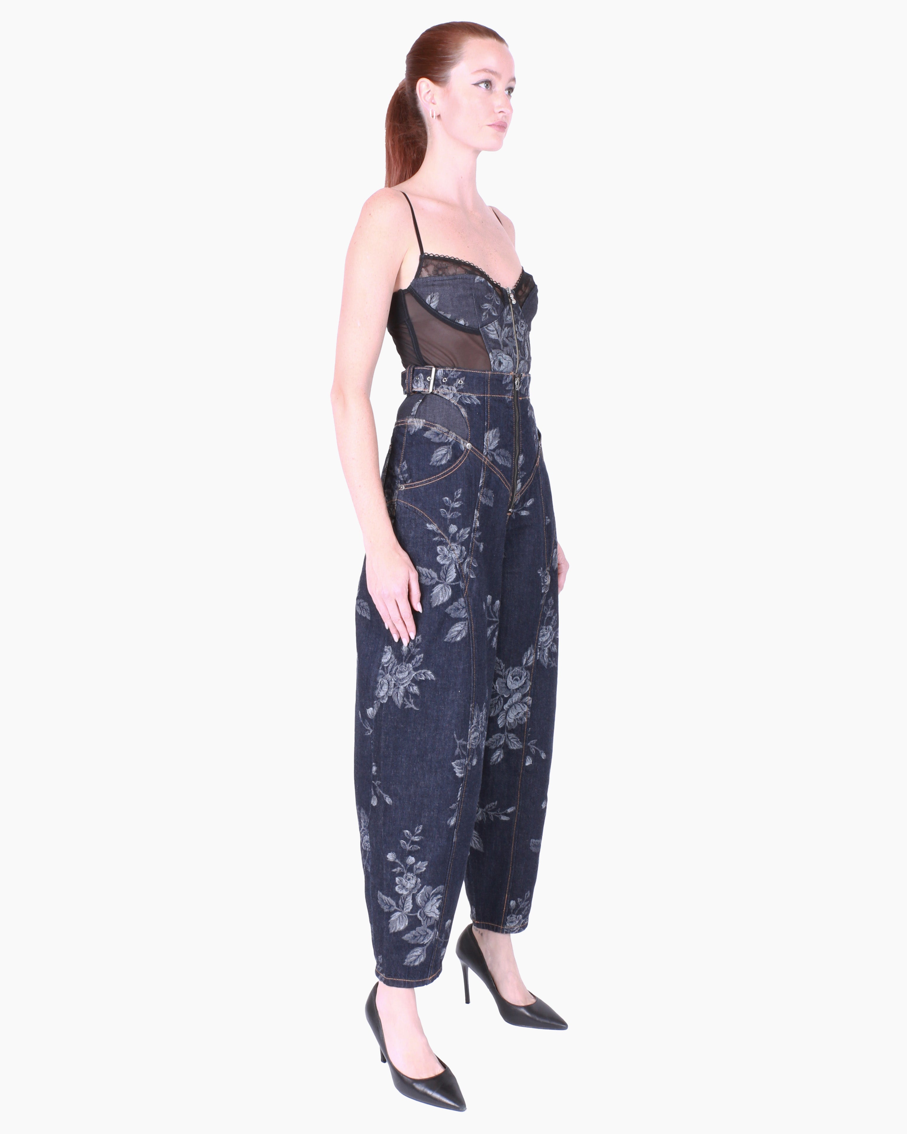 FETICO Rose Denim Bustier