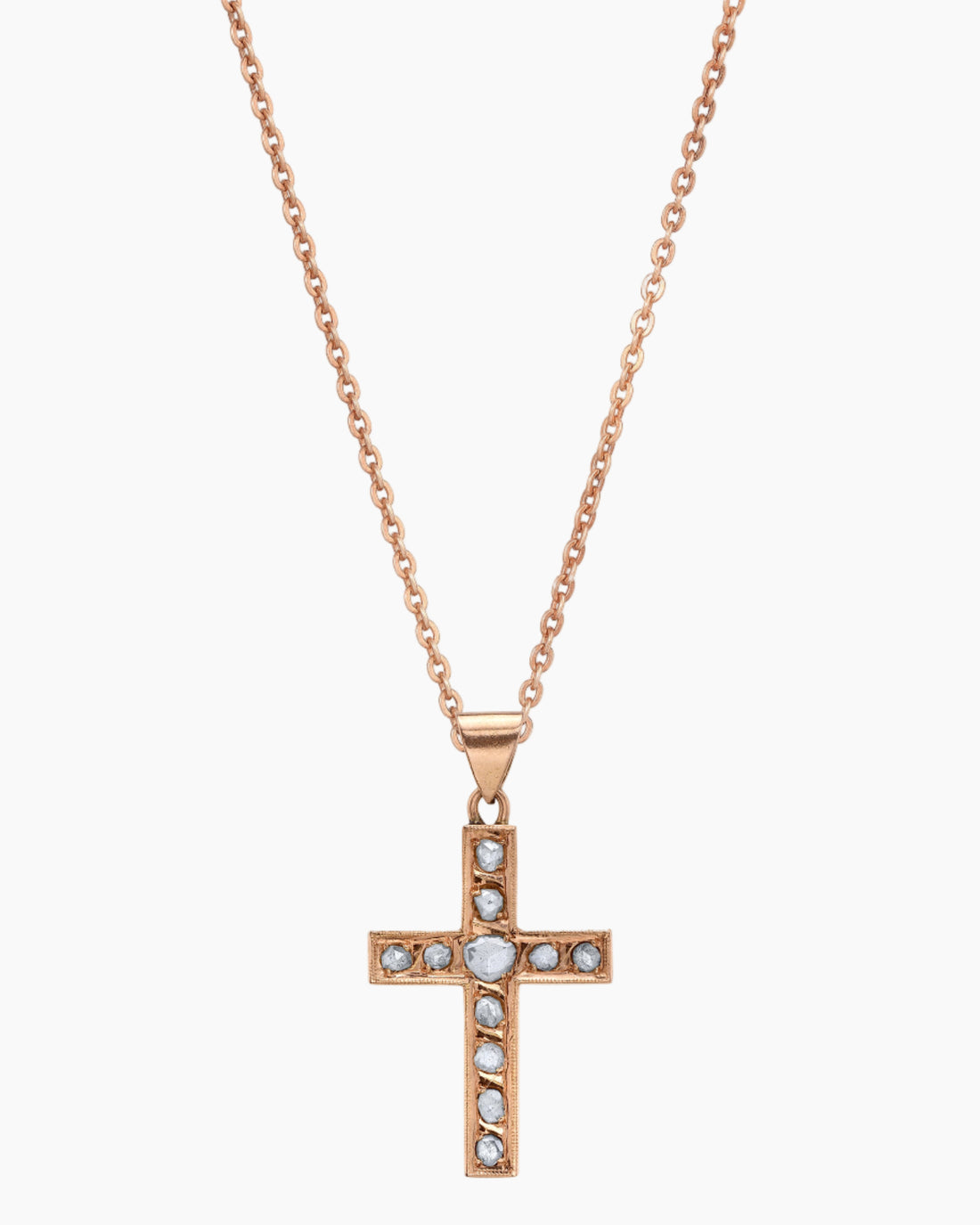 ROSEARK Vintage Cross With Diamonds (With Chain)