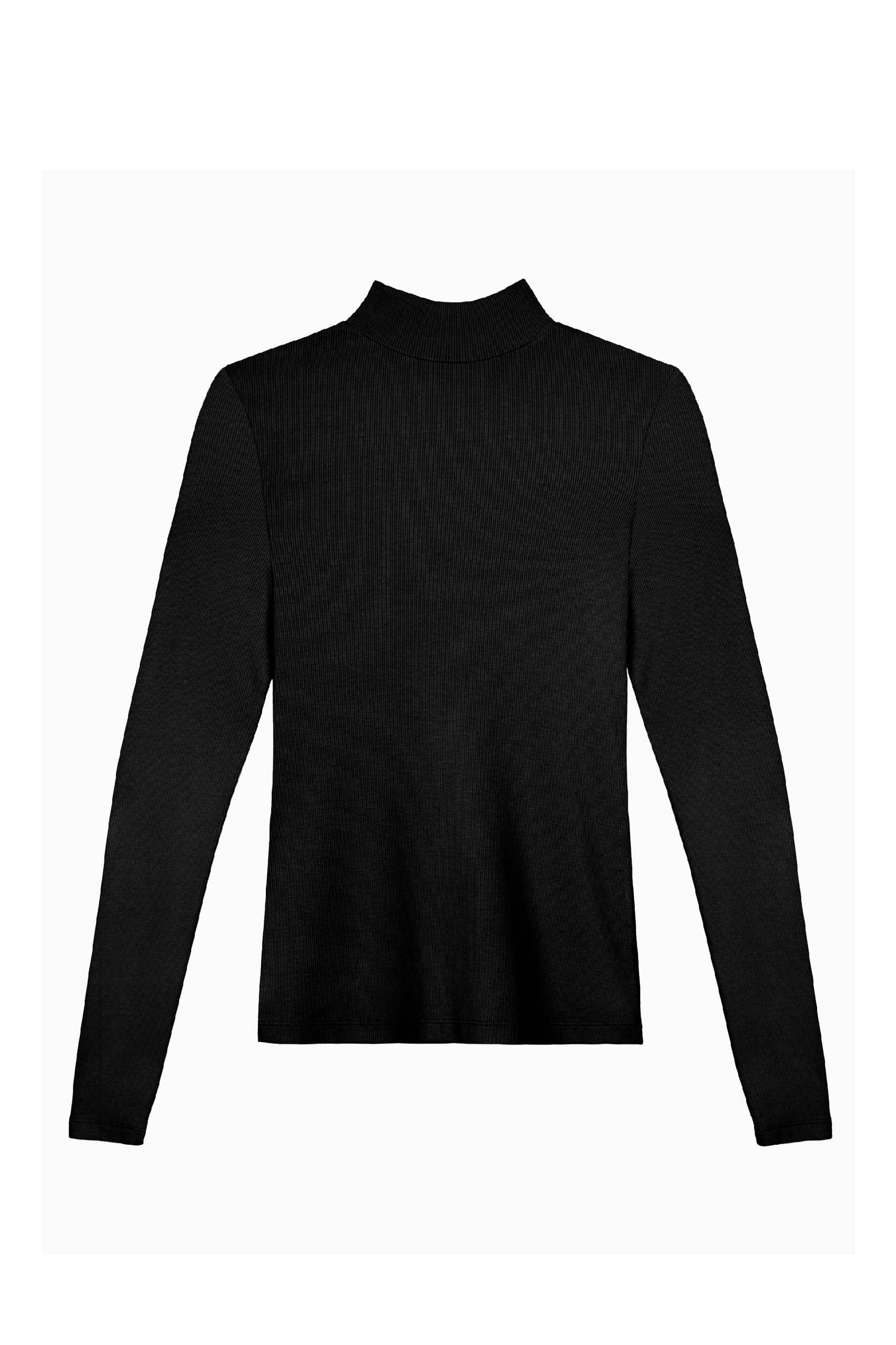 MYLES PRICE LS Mockneck MiniRib Tee