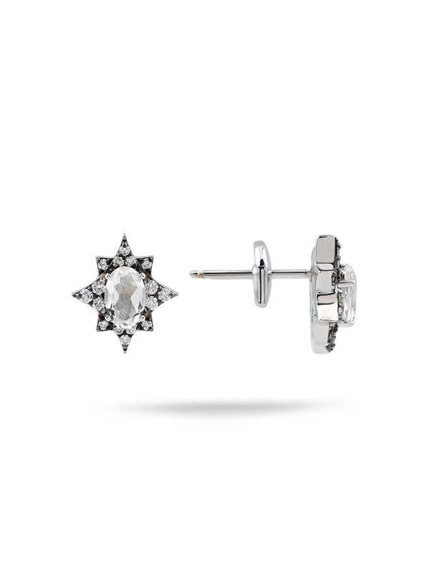 MIREL The Minor Star of Nyx Earrings (White Topaz)