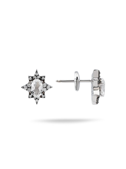 MIREL The Minor Star of Nyx Earrings (White Topaz)