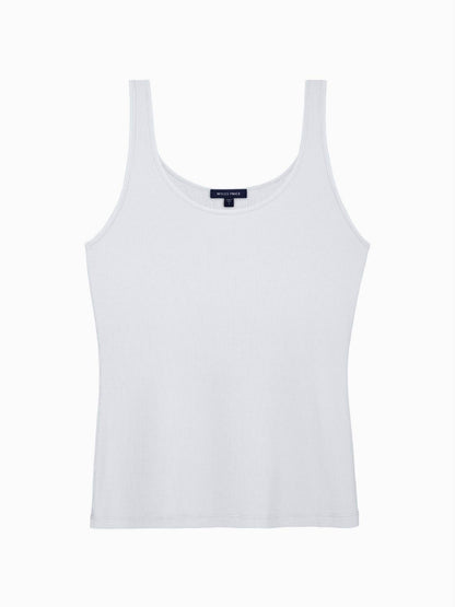 MYLES PRICE MiniRib Tank in White