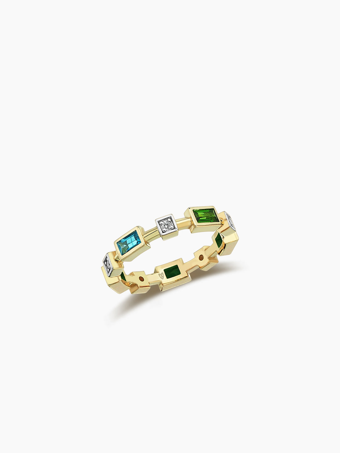 MELIS GORAL Elements Terra Ring in Blue Topaz and Tsavorite