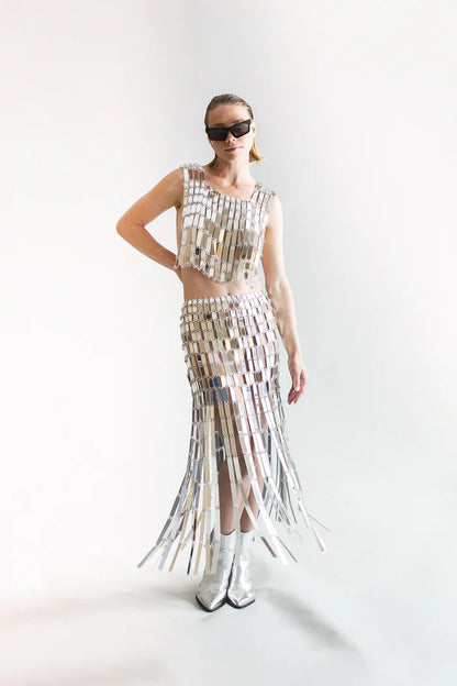 ARMINE OHANYAN Laser Cut Skirt