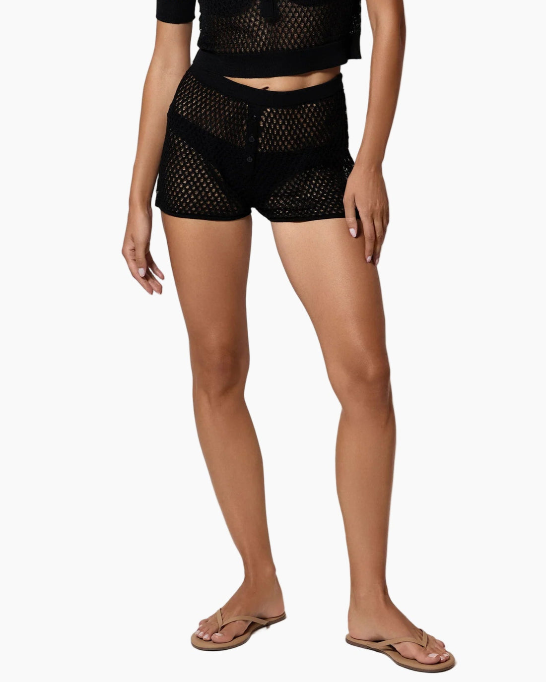 KIKI DE MONTPARNASSE Silk Crochet Short
