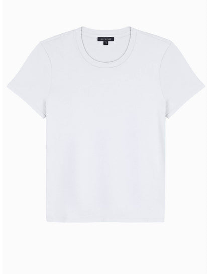 MYLES PRICE Short Sleeve Crew Neck Mini Jersey Tee in White