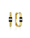 MELIS GORAL Vibe Black Enamel Diamond Earring