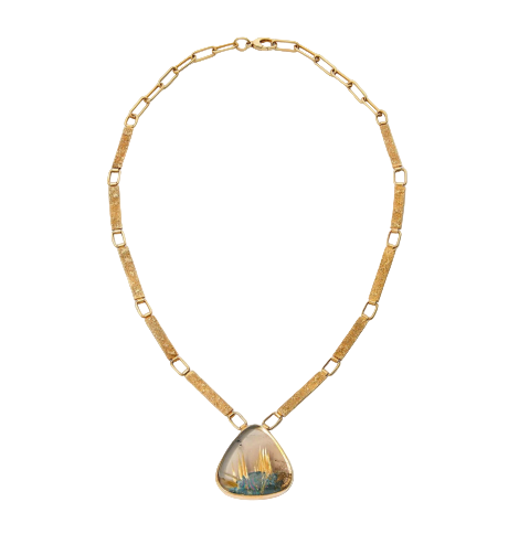 ELIZABETH HOOPER Gold Thread Necklace