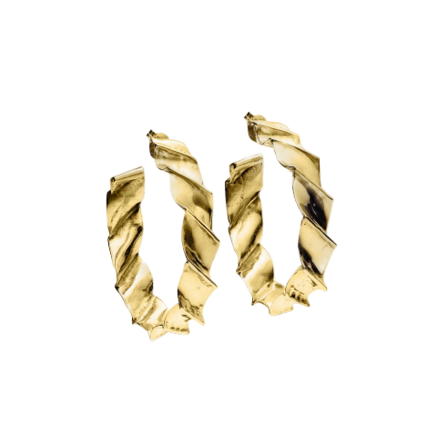 ELIZABETH HOOPER Large Ripple Hoops