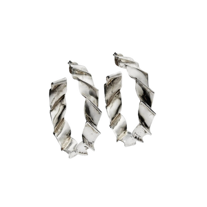 ELIZABETH HOOPER Large Ripple Hoops