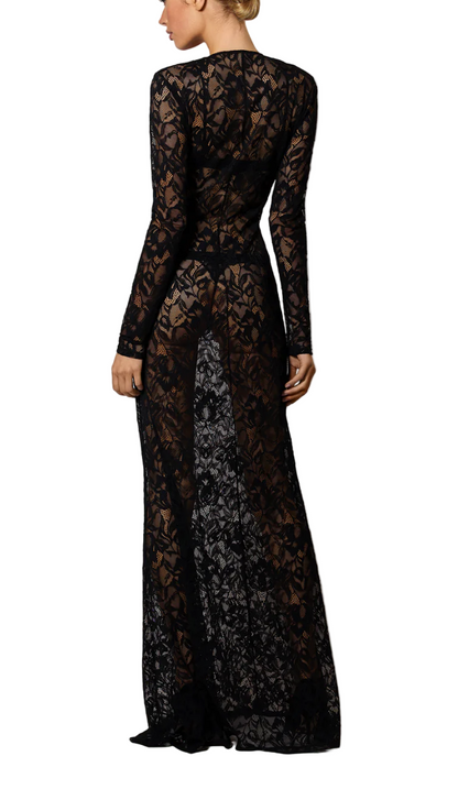 KIKI DE MONTPARNASSE Sophie Stretch Lace Maxi Dress
