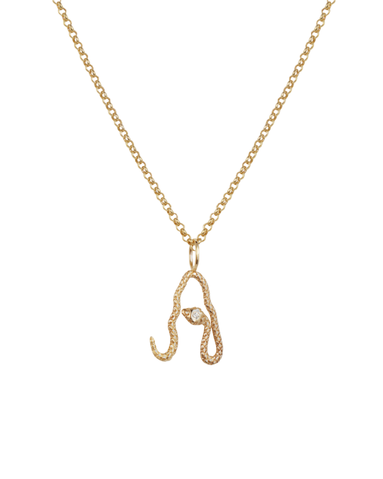 ELSA VALENCIA Snake Pendant Necklace