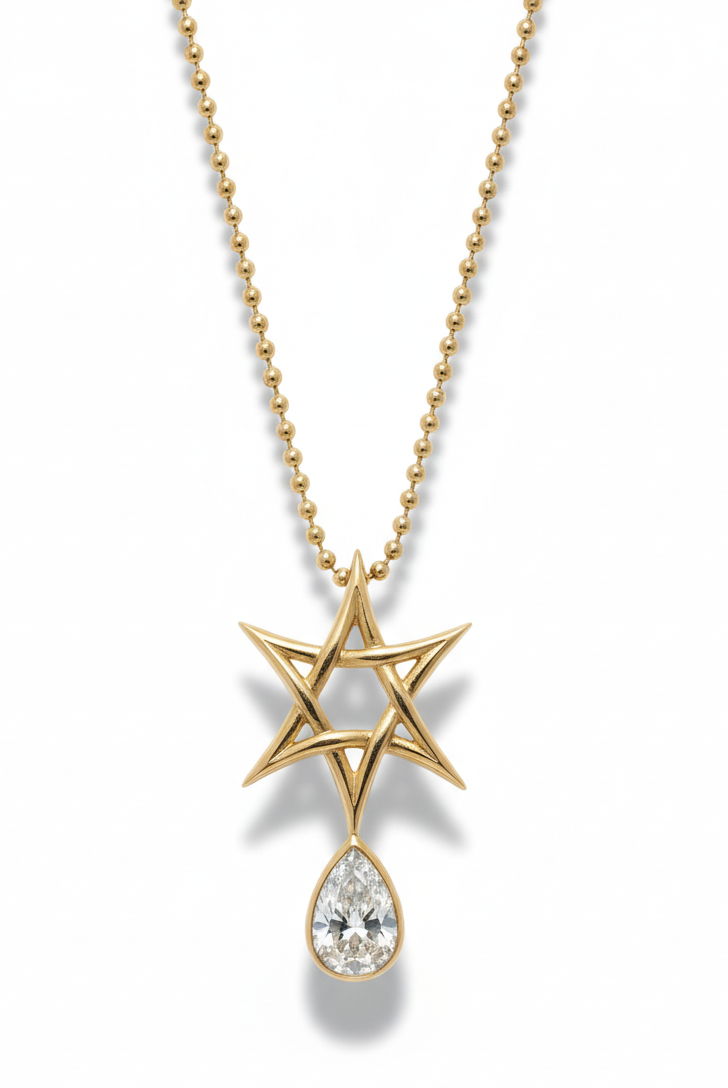 HANNAH POLSKIN STUDIO Magen David Pendant in Gold