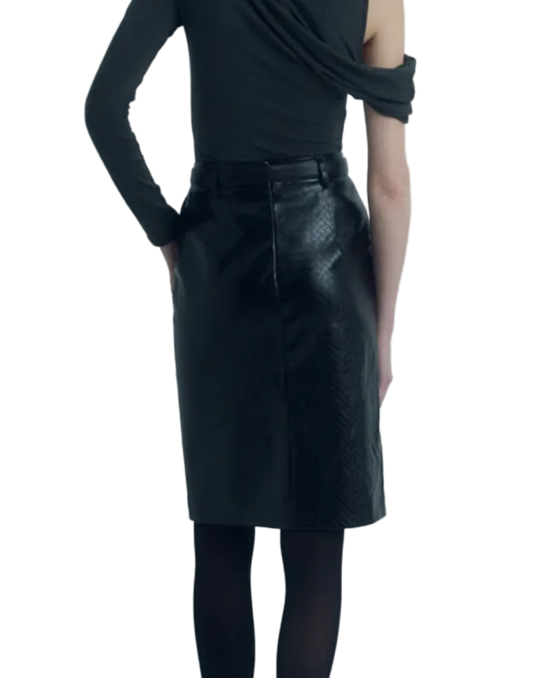 DROP EDITION Midi Skirt with Belt