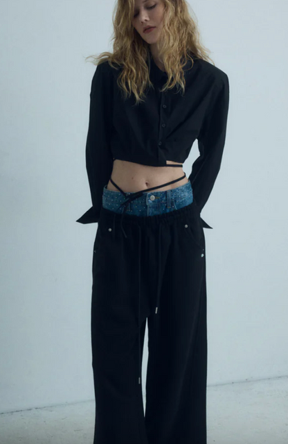 DROP EDITION Cropped Blouse